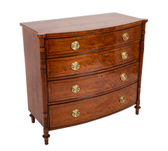 English Late Regency Carved Mahogany Chest of Drawers