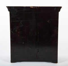 A Chinese Two Door Black Lacquered Table Top Chest