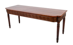 George III Mahogany Console Table with Greek Key Decor