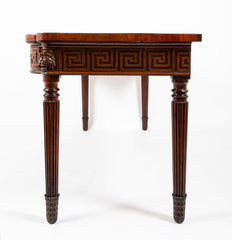 George III Mahogany Console Table with Greek Key Decor