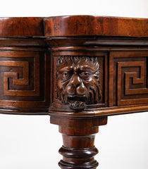 George III Mahogany Console Table with Greek Key Decor