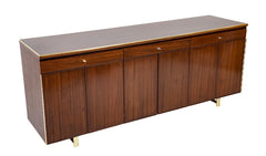 Mahogany & Brass Credenza by Paul McCobb for Calvin Furniture Company