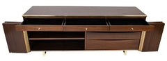 Mahogany & Brass Credenza by Paul McCobb for Calvin Furniture Company