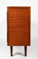 Andre Sornay Sapele Sideboard with Bold Geometric Form Mahogany Handles