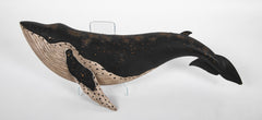 Humpback Whale Carved in Wood by Roger Mitchell