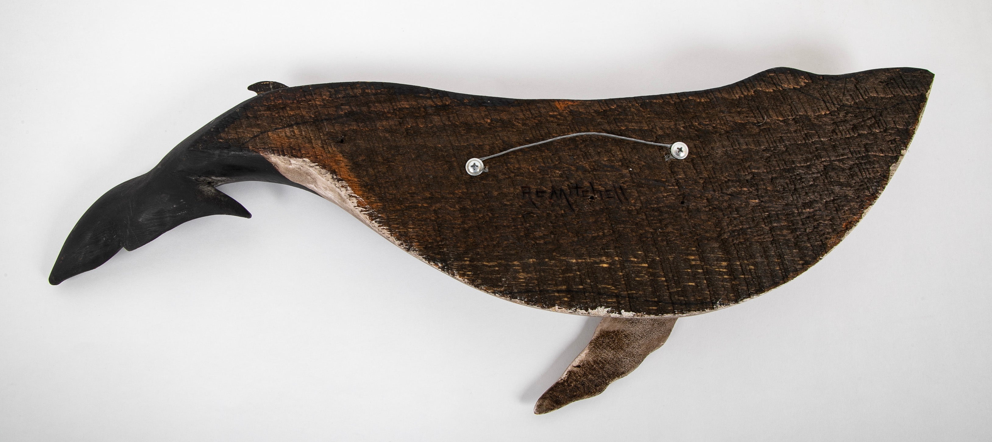 Humpback Whale Carved in Wood by Roger Mitchell