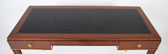 De Coene Freres Two Drawer Leather Top Desk of Sapele Wood