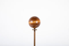 Two Bronze Glazed Ceramic Lamps