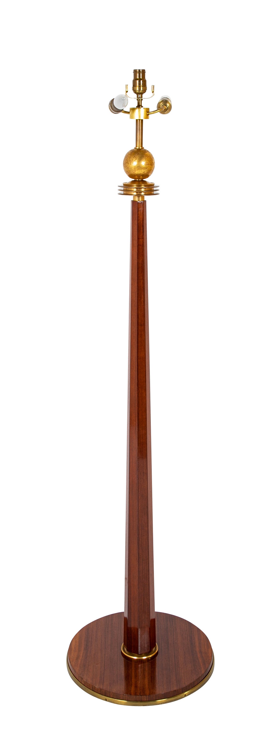 Mahogany Floor Lamp Attributted To Dominique.