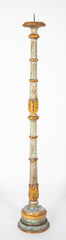 A Pair of 19th Century Parcel Gilt and Painted Neoclassical Style Italian Torcheres