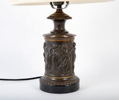 Bronze Cannister Shape Fluid Lamp Now Electrified