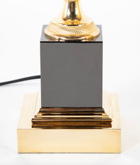 A Pair of Maison Charles Urn Form Lamps with Reed Decor