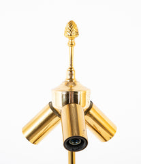A Pair of Maison Charles Urn Form Lamps with Reed Decor