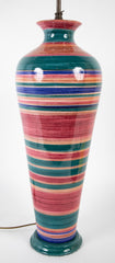 Colorful Vintage French Pottery Vase now a Lamp