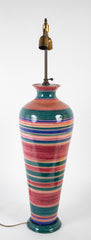 Colorful Vintage French Pottery Vase now a Lamp