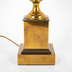 Three Light Brass Pinecone Table Lamp