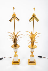 Pair of Maison Charles Urn Form Lamps