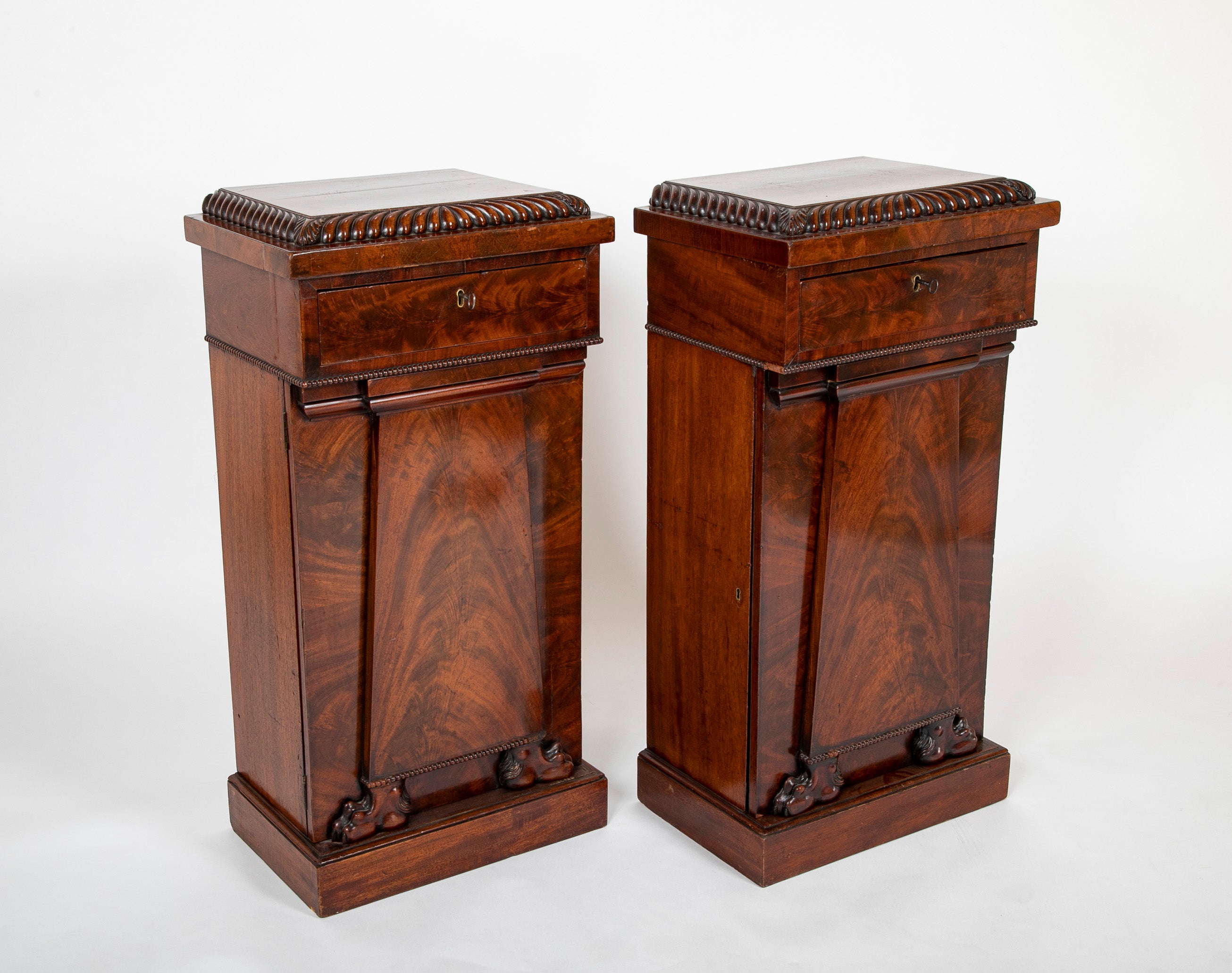 Pair of William IV Mahogany Pedestal Cabinets