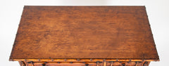 English Faux Bamboo Two Drawer Side Table