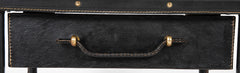 Jacques Adnet Side Table in Black Leather with Leather Wrapped
