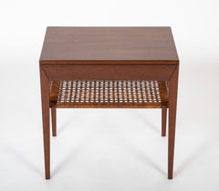 A Pair of Severin Hansen-Hasler Rosewood and Cane Nightstands
