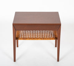 A Pair of Severin Hansen-Hasler Rosewood and Cane Nightstands
