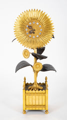 French Charles X Sunflower Form Clock