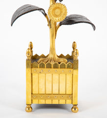 French Charles X Sunflower Form Clock