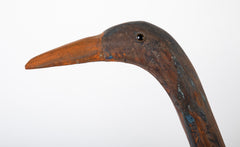 Decoy of Blue Heron Stickup Type in Wood
