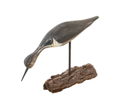 Feeding Yellowlegs Stickup Painted Wood Decoy