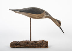 Feeding Yellowlegs Stickup Painted Wood Decoy