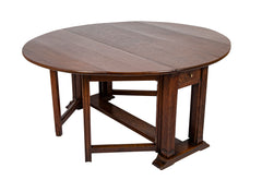 George III Neoclassically Inspired Oak Gate Legged Table