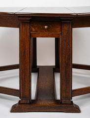 George III Neoclassically Inspired Oak Gate Legged Table