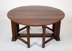 George III Neoclassically Inspired Oak Gate Legged Table