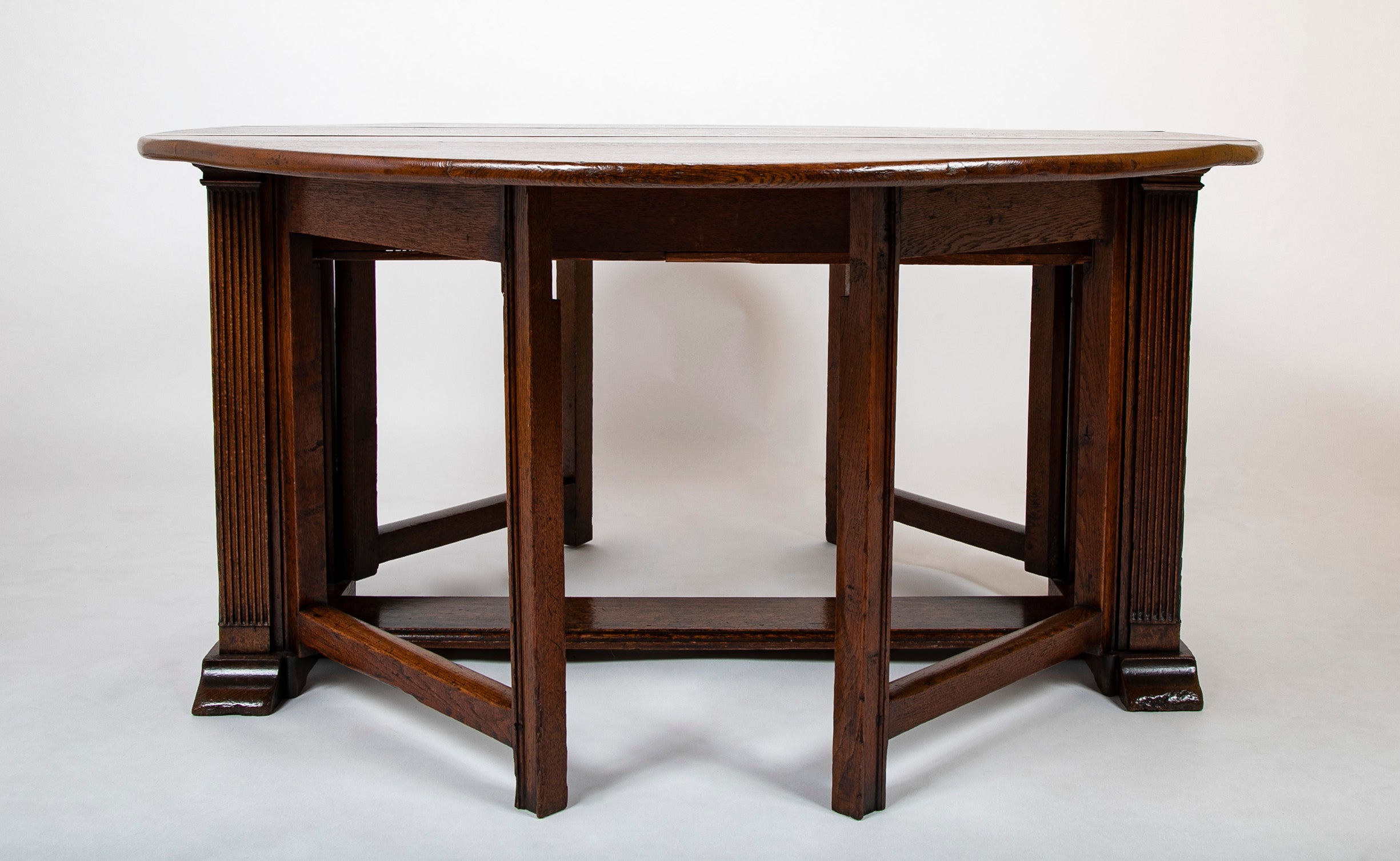 George III Neoclassically Inspired Oak Gate Legged Table