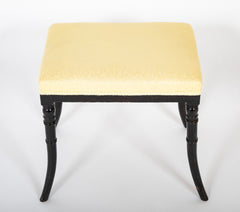 Early 19th Century Ebonized Regency Stool