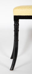 Early 19th Century Ebonized Regency Stool