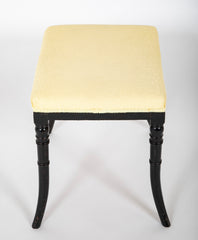 Early 19th Century Ebonized Regency Stool