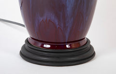 Chinese Flambe Glaze Porcelain Vase now a Lamp