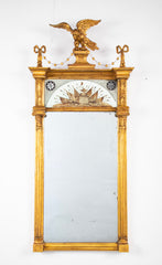Near Pair of Early 19th Century American Gilt Wood Mirrors