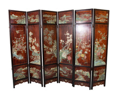 Chinese Six Panel Double Sided Painted Screen from The Republic Period