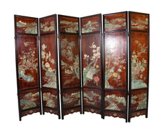 Chinese Six Panel Double Sided Painted Screen from The Republic Period