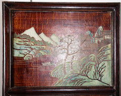 Chinese Six Panel Double Sided Painted Screen from The Republic Period