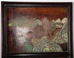 Chinese Six Panel Double Sided Painted Screen from The Republic Period