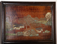 Chinese Six Panel Double Sided Painted Screen from The Republic Period