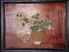 Chinese Six Panel Double Sided Painted Screen from The Republic Period