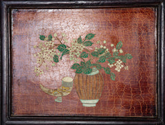 Chinese Six Panel Double Sided Painted Screen from The Republic Period