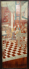 Chinese Six Panel Double Sided Painted Screen from The Republic Period