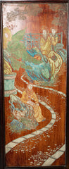 Chinese Six Panel Double Sided Painted Screen from The Republic Period