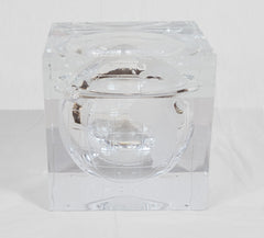 Vintage Inset Globe Lucite Ice Bucket by Alessandro Albrizzi